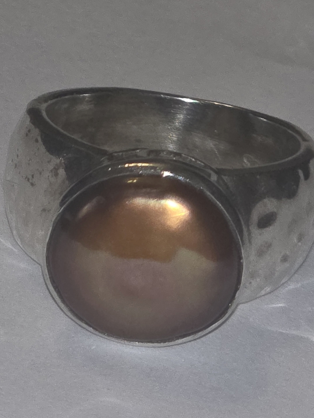 Rare Silpada Sterling  & Coin Pearl Ring,  925